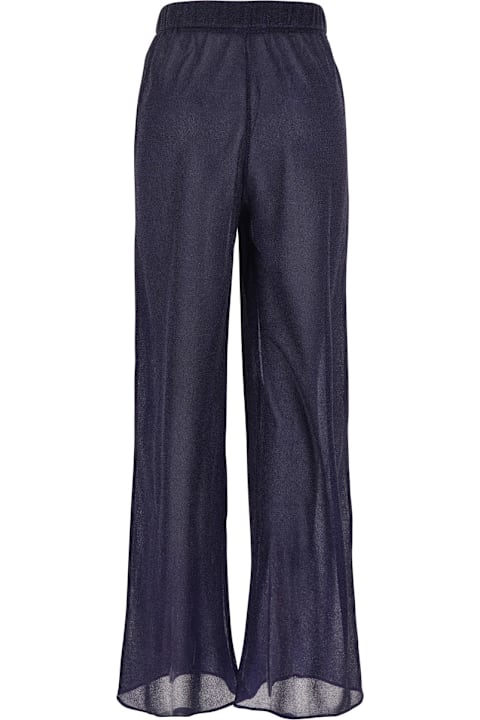 Oseree for Women Oseree 'lumiere' Blue Pants With Elastic Waist In Tech Fabric Woman