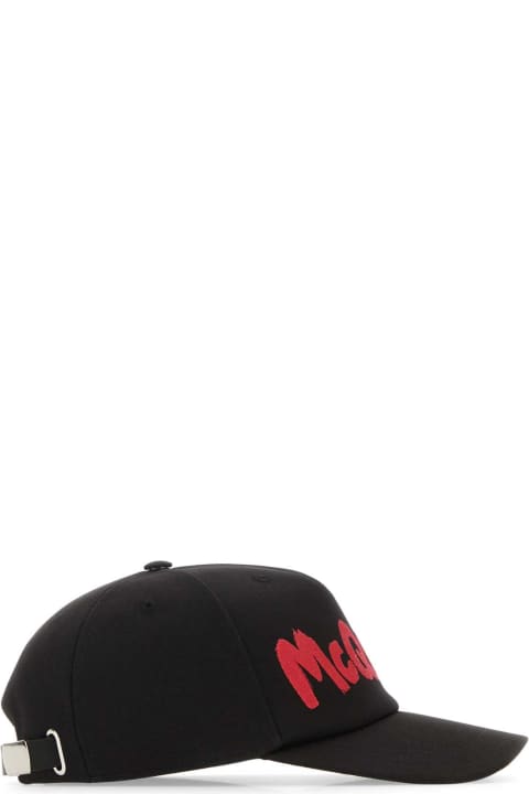 Hats Sale for Men Alexander McQueen Black Cotton Baseball Cap