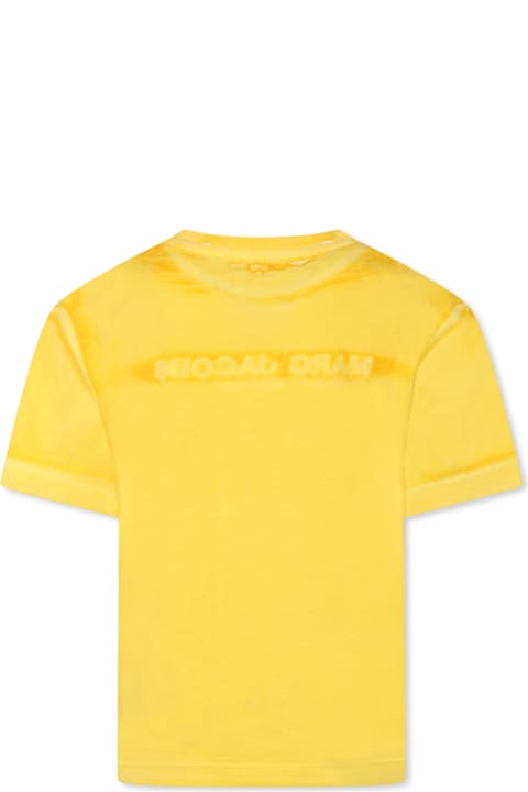 Little Marc Jacobs T-Shirts & Polo Shirts for Boys Little Marc Jacobs Yellow T-shirt For Kids With Logo