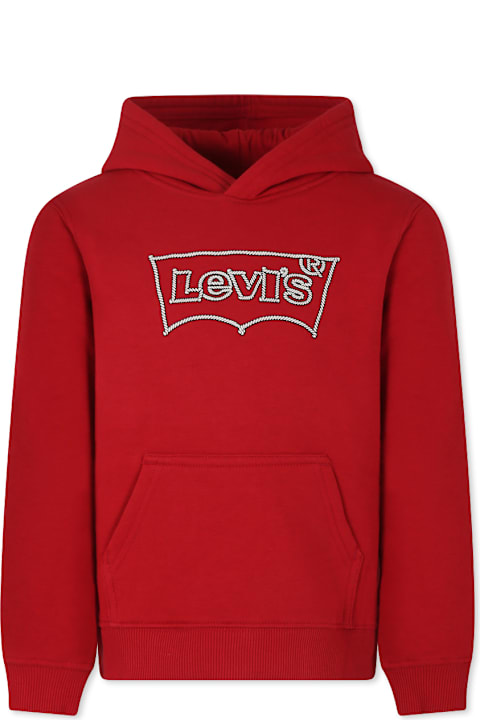 Levi's for Kids Levi's Red Sweatshirt For Boy With Logo