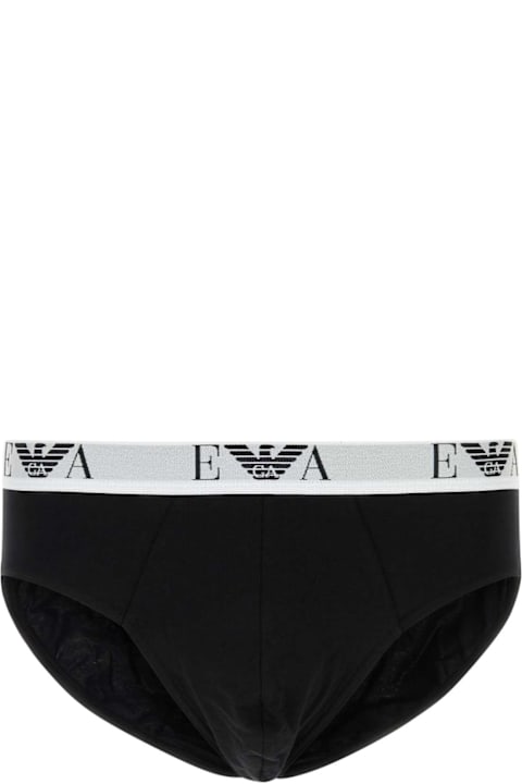 Homeware Emporio Armani Underwear Black Stretch Cotton Brief Set