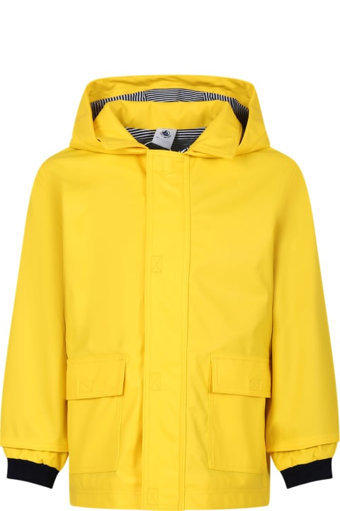 Petit Bateau Topwear for Boys Petit Bateau Yellow Raincoat For Kids