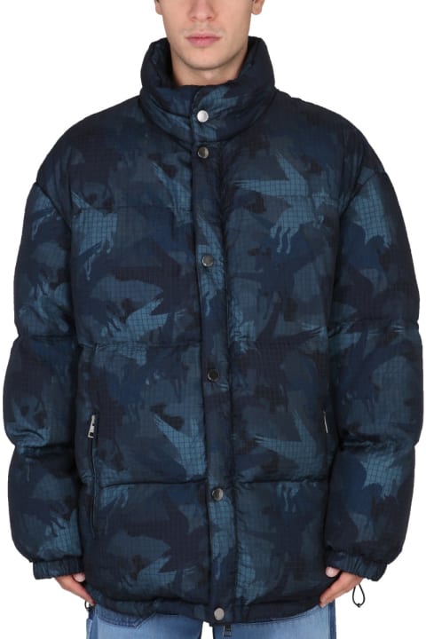 Etro Coats & Jackets for Men Etro Down Jacket With Pegasus Print