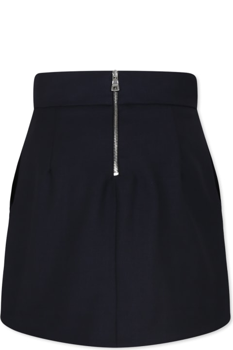 Balmain Bottoms for Women Balmain Blue Skirt For Girl With Buttons