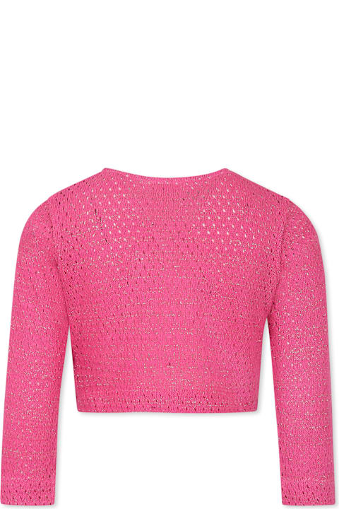 Caffe' d'Orzo for Girls Caffe' d'Orzo Fuchsia Cardigan For Girl