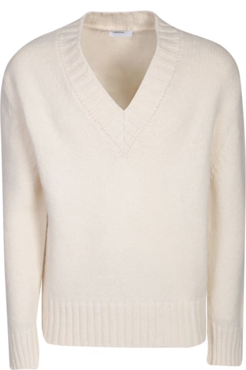 メンズ Lardiniのニットウェア Lardini V-neck White Sweater