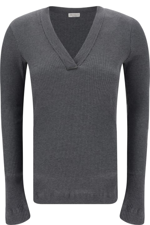 Sweaters for Women Brunello Cucinelli Long Sleeve Jersey