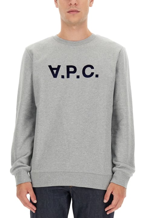 A.P.C. for Men A.P.C. Flocked Logo Sweatshirt