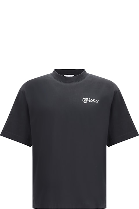Homeware Off-White 'script Skate' Black Cotton T-shirt
