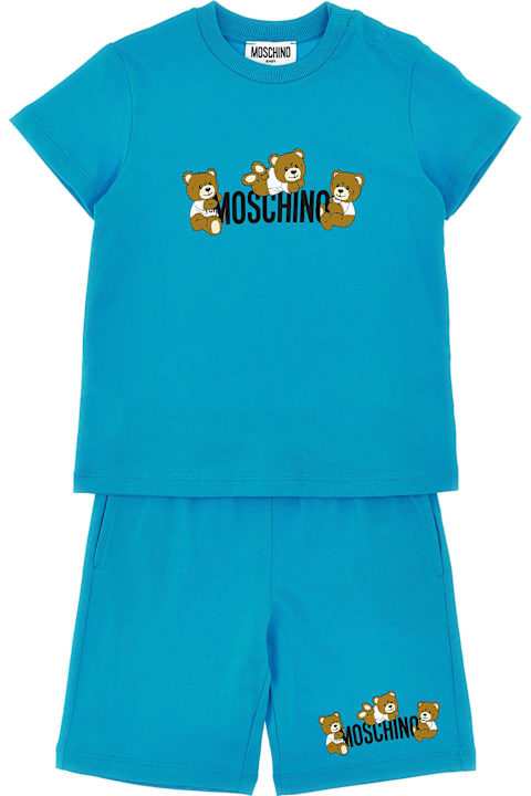 Moschino Bodysuits & Sets for Baby Boys Moschino 'teddy' T-shirt + Bermuda Suits