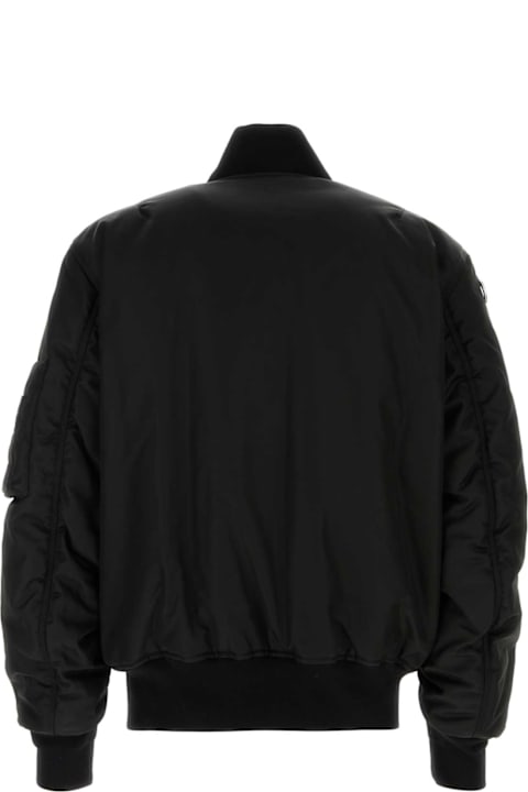 Gucci Men Gucci Black Nylon Bomber Jacket