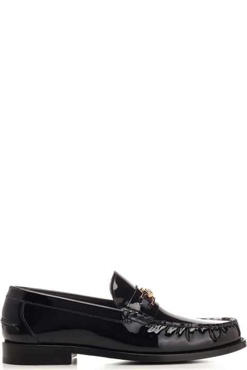 Versace Shoes for Women Versace Black Patent Leather Loafer