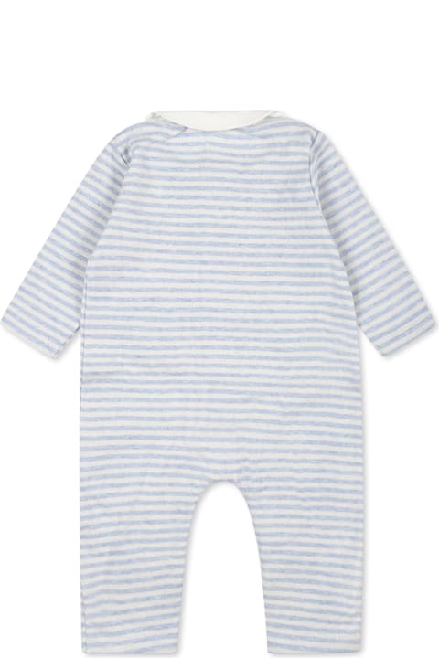 أدوات منزلية Tartine et Chocolat Light Blue Babygrow For Baby Boy With Embroidery