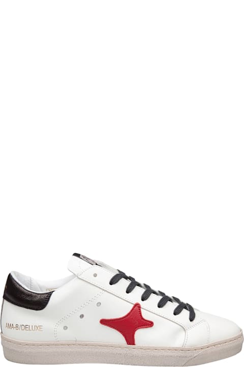 AMA-BRAND for Women AMA-BRAND Leather Sneakers Black And White Color