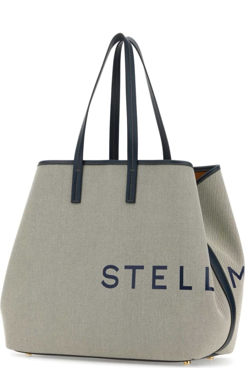 Fashion for Women Stella McCartney Sand Canvas Logo Shopping Bag