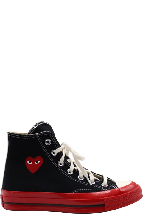 Comme des Garçons Play Sneakers for Women Comme des Garçons Play Red Sole Chuck 70 In Black