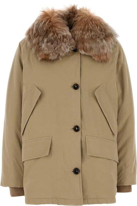 Prada for Kids Prada Beige Cotton Down Jacket