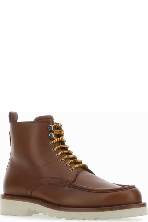 Bally Boots for Men Bally Brown Leather Nobilus Ankle Boots