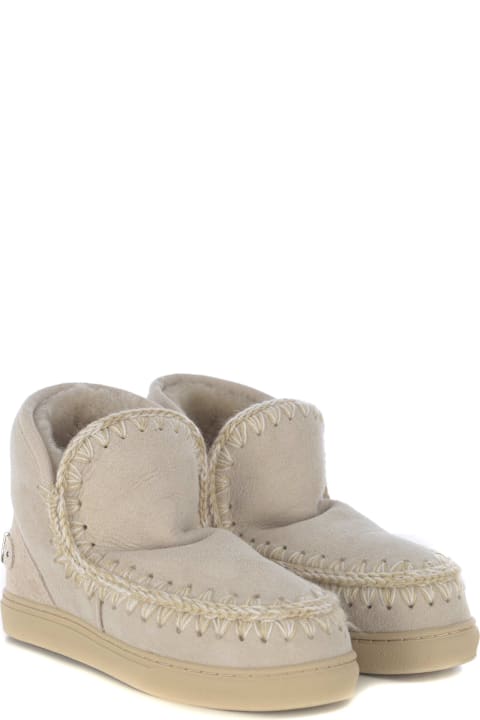 Fashion for Women Mou Boots Mou "sneakers Metal Logo" Made In Suede