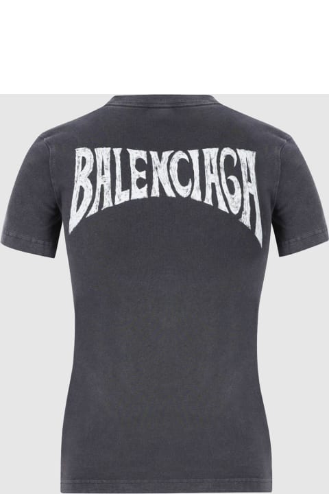 Balenciaga Topwear for Women Balenciaga Graphic Printed Crewneck T-shirt