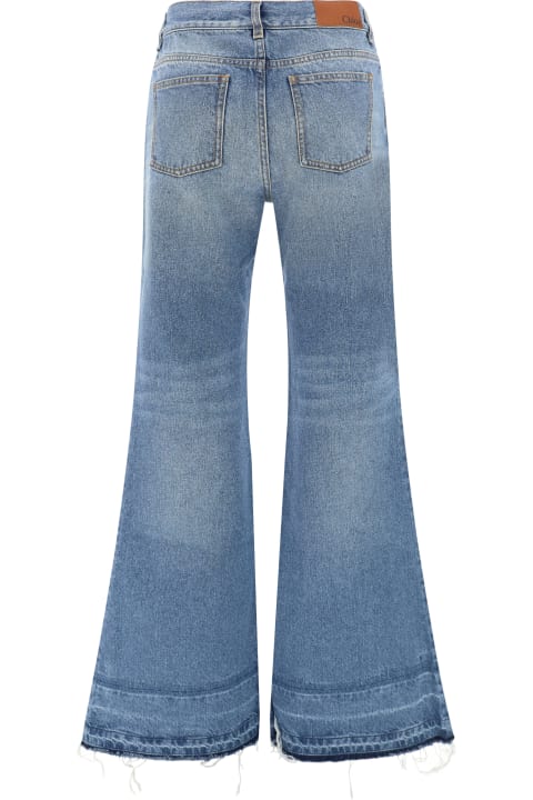 Chloé for Women Chloé Frayed Edge Flared Jeans
