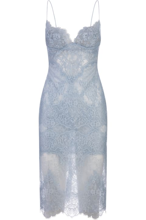Ermanno Scervino for Women Ermanno Scervino All-over Light Blue Lace Lingerie Dress