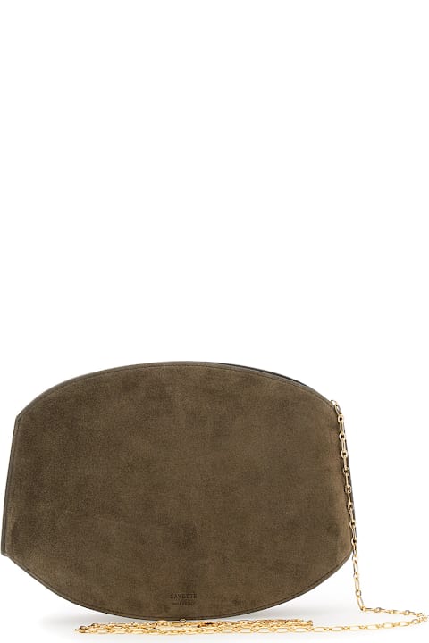 Savette Bags for Women Savette Tondo Chain Crossbody In Suede