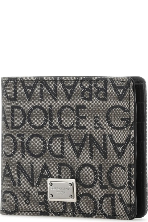 Accessories for Men Dolce & Gabbana Embroidered Fabric Wallet