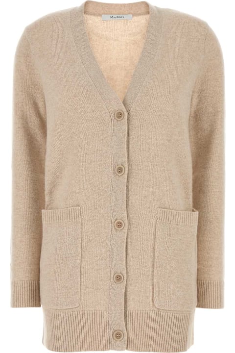 Fleeces & Tracksuits for Women Max Mara Sand Wool Blend Villar Cardigan