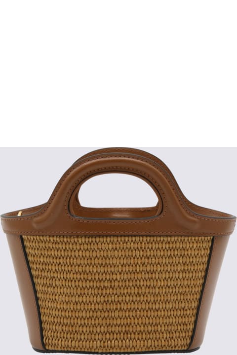 Homeware Marni Brown Tropicalia Mini Top Handle Bag