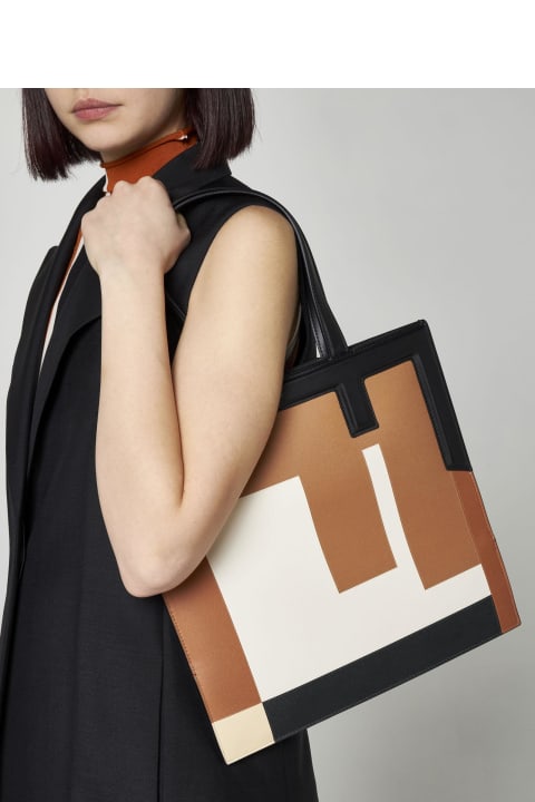 Fashion for Women Fendi Fendi Flip Medium Ff Puzzle Leather Bag