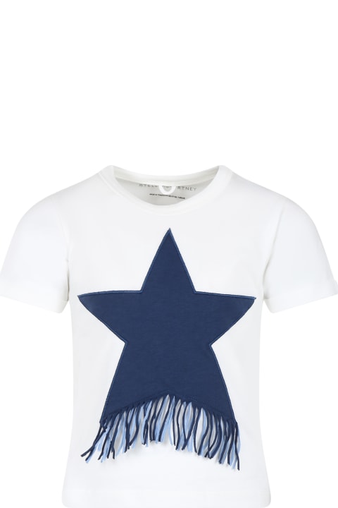 Stella McCartney Kids T-Shirts & Polo Shirts for Girls Stella McCartney Kids White T-shirt For Girl With Star