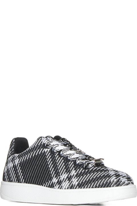 Sneakers for Men Burberry Box Sneaker With Check Workmanship