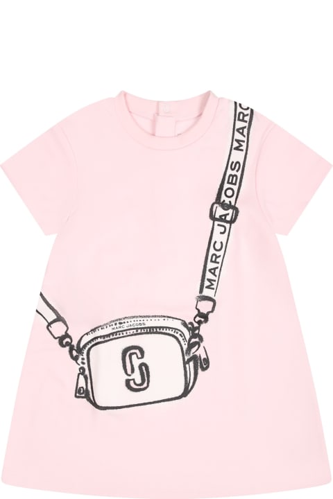 Homeware Marc Jacobs Pink Dress For Baby Girl With Bag