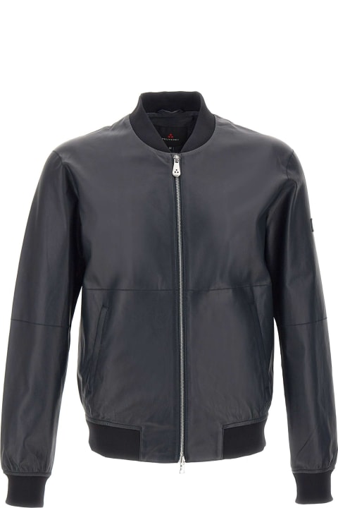 Coats & Jackets for Men Peuterey 'fans Leather Acc' Biker Jacket