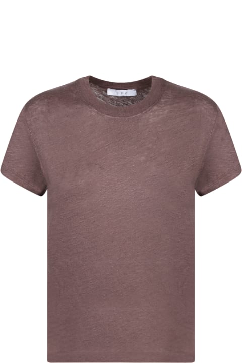 Clothing for Women IRO Brown Linen T-shirt