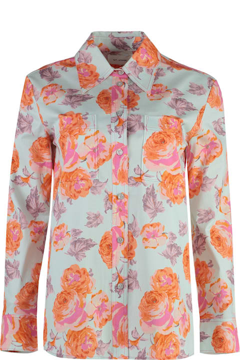 Homeware Alfieri 
St.John Floral Print Cotton Shirt
