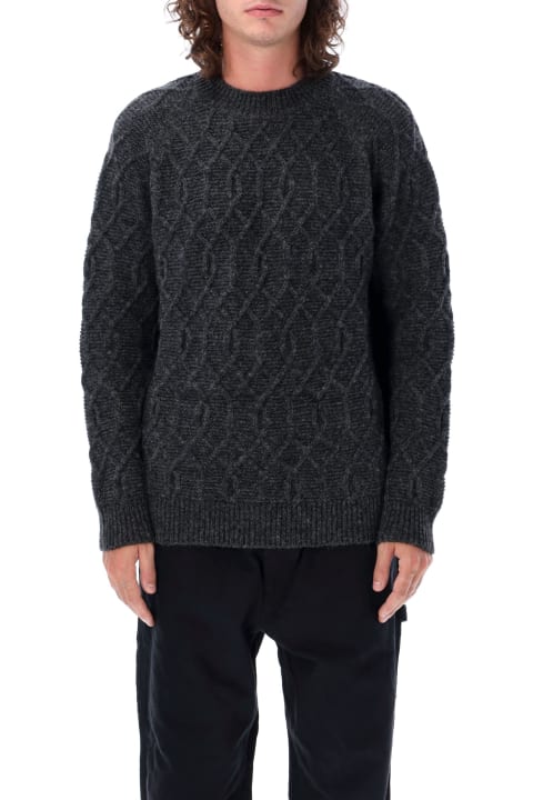 Comme des Garçons Homme Sweaters for Men Comme des Garçons Homme Crewneck Wool Cable Sweater