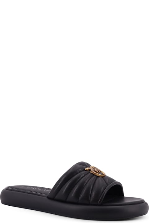 Pinko Fiona Low Leather Sandals