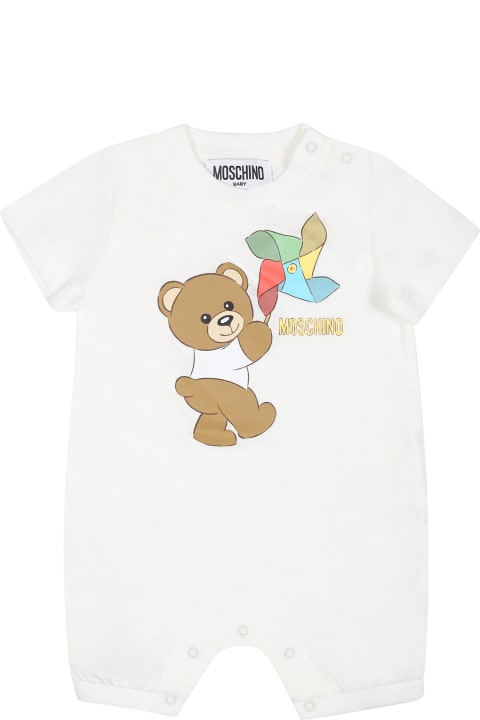 ベビーガールズ ボディスーツ＆セットアップ Moschino Multicolor Set For Baby Kids With Teddy Bear