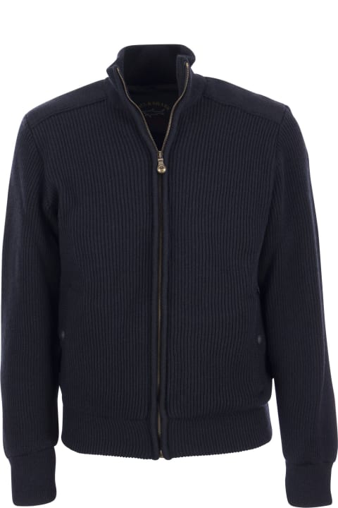 Fashion for Men Paul&Shark Wool Cardigan With Zip And Iconic Badge