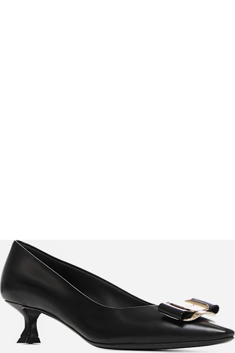 Ferragamo High-Heeled Shoes for Women Ferragamo Vara Leather Pumps