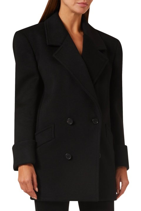 Saint Laurent Coats & Jackets for Women Saint Laurent Double-breasted Wool Coat