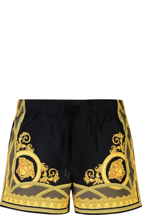 Underwear for Men Versace 'medusa' Black Polyester Swimsuit