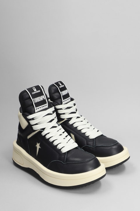 DRKSHDW for Men DRKSHDW Turbopwn Sneakers In Black Leather
