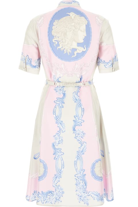 Versace Dresses for Women Versace Printed Silk Shirt Dress