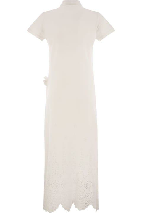 Polo Ralph Lauren Dresses for Women Polo Ralph Lauren Openwork Pique Polo Shirt Dress