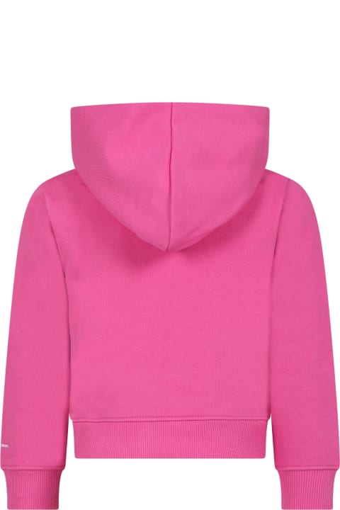 ガールズ Calvin Kleinのニットウェア＆スウェットシャツ Calvin Klein Fuchsia Sweatshirt For Girl With Logo