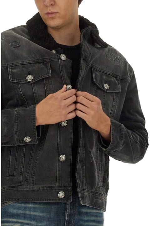 Balmain Coats & Jackets for Men Balmain Destroyed Jacket