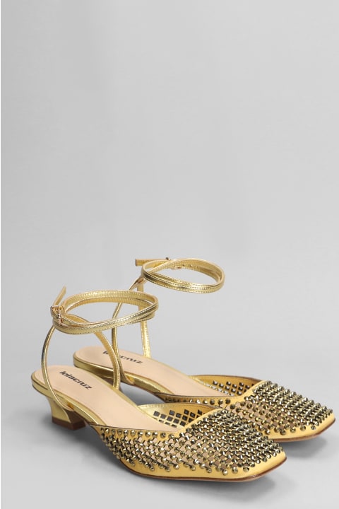 Lola Cruz High-Heeled Shoes for Women Lola Cruz Pia Pumps In Gold Leather